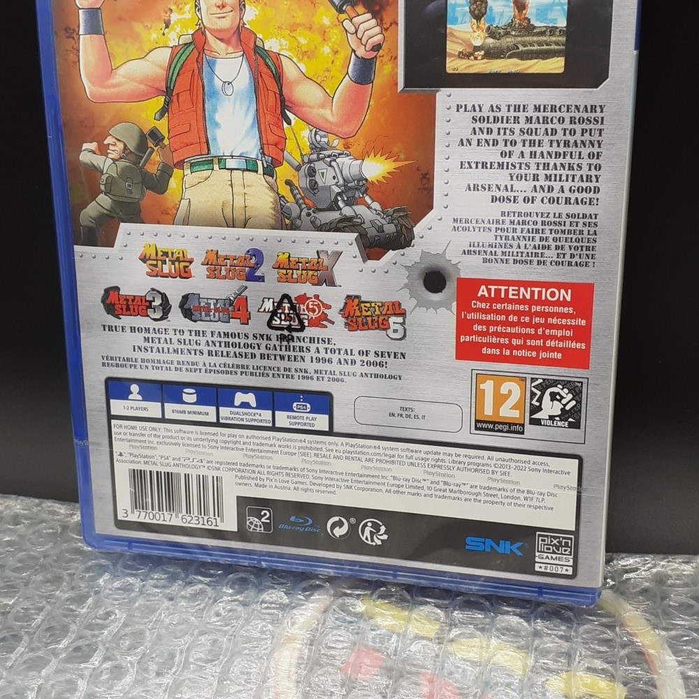 METAL SLUG ANTHOLOGY (Slug 1, 2, 3, 4, 5, 6, X) PS4 Games Pix’n Love (EN-FR-DE-E