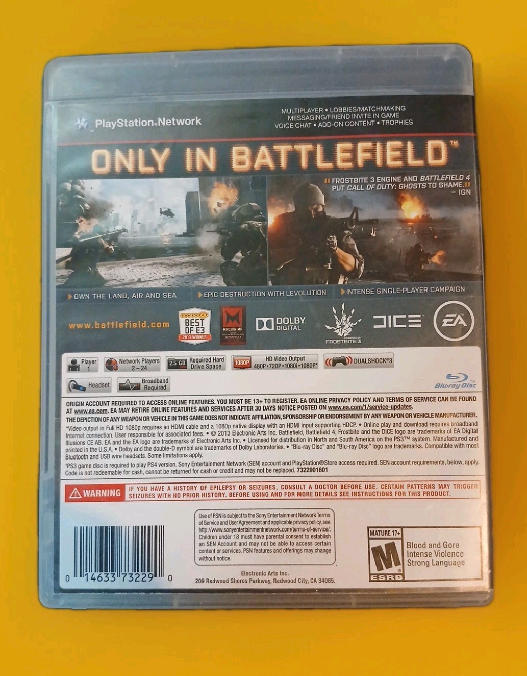 Battlefield 4 – PlayStation 3 PS3 – Action / Adventure Complete w/ Manual Tested