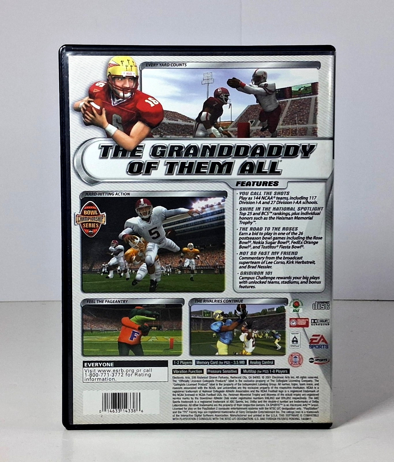 NCAA Football 2002 (Sony PlayStation 2, 2001) CIB Tested **READ**