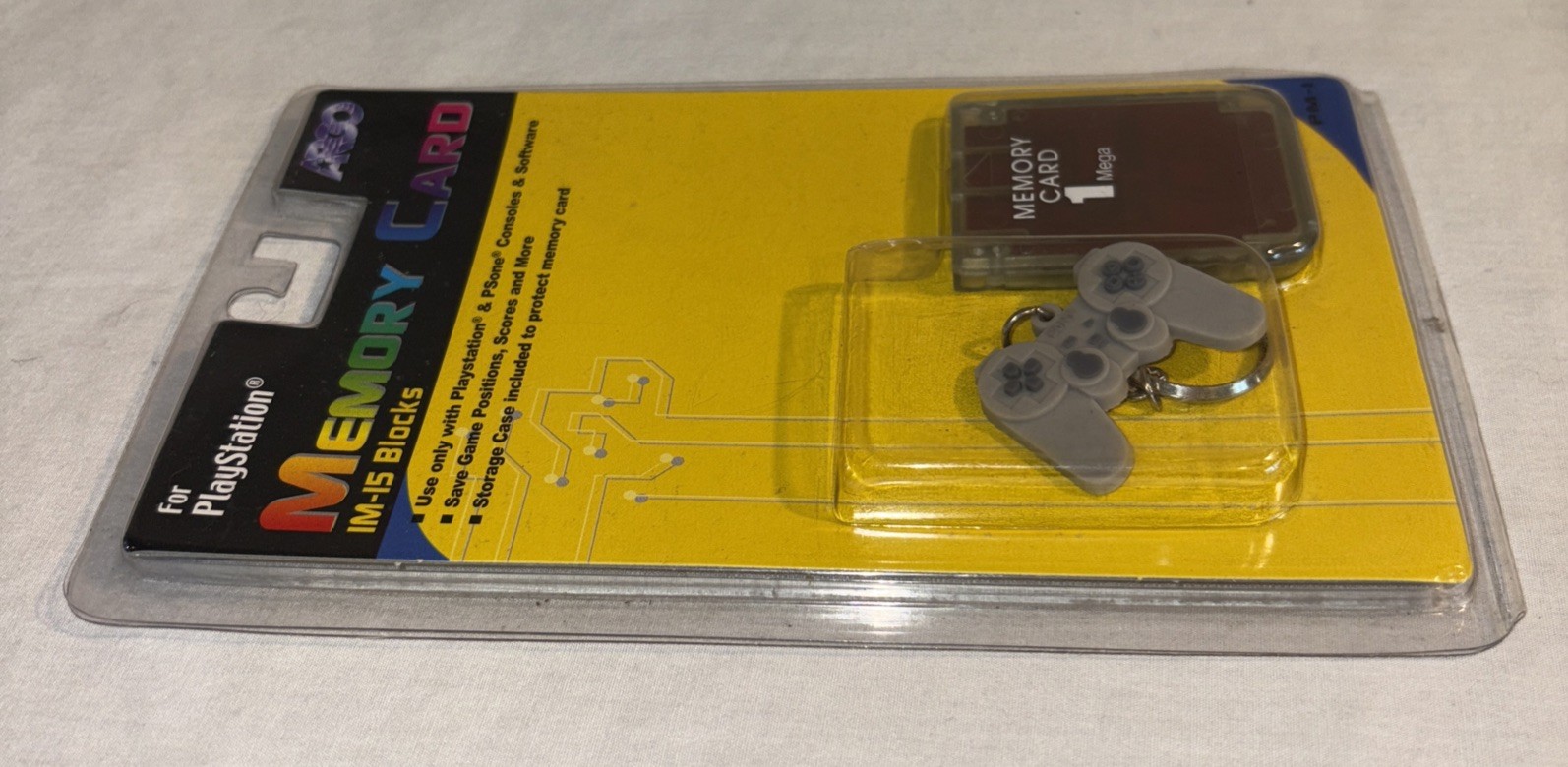 NEW Argo 1 Mega Memory Card For PlayStation With PS1 Controller Keychain