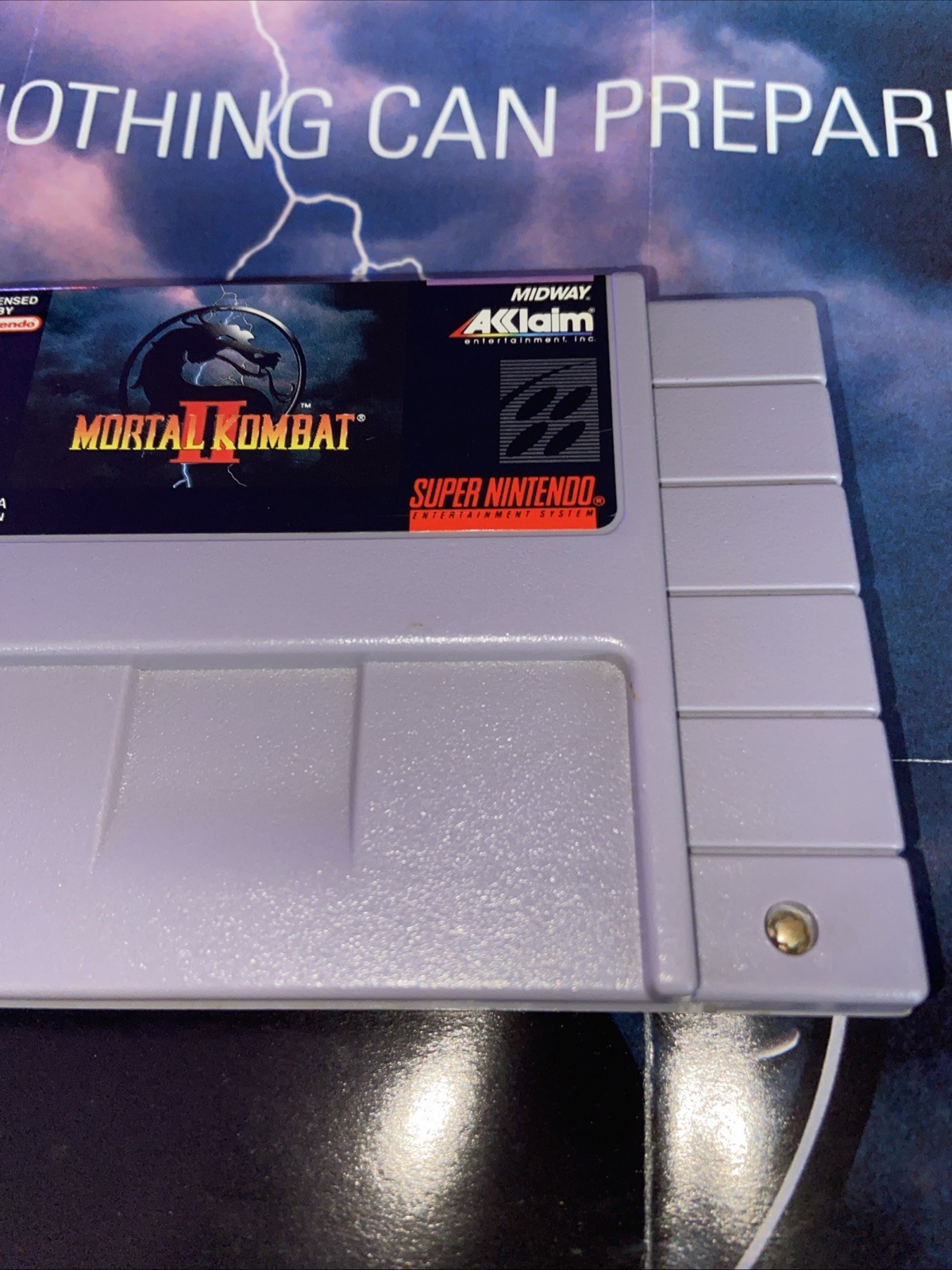 Vintage 1994 Mortal Kombat 2 Super Nintendo Snes W/ Box, Manual, & Poster