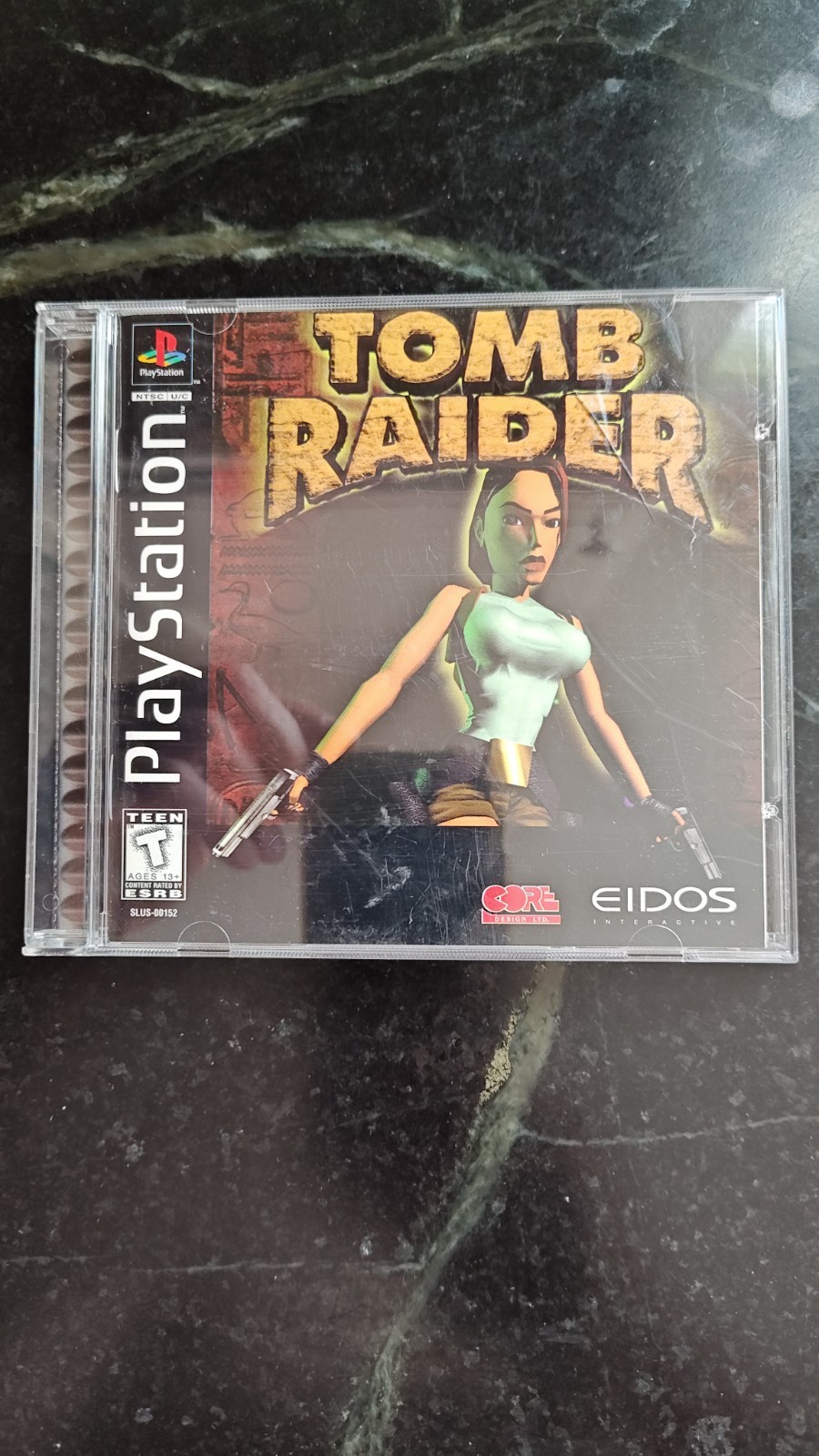 Tomb Raider 1- (Sony PlayStation 1, 1996) Black Label CIB Reg Card