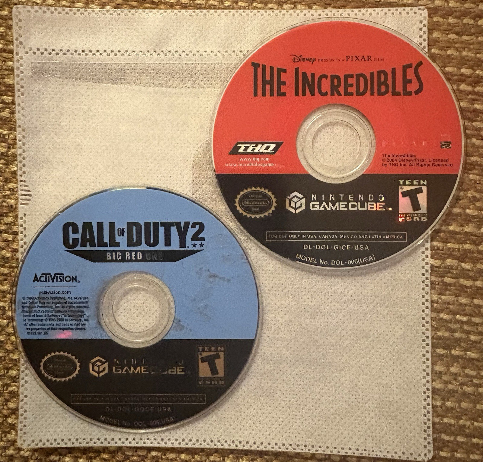 Gamecube Games (Call of Duty 2: Big Red One, The Incredibles)