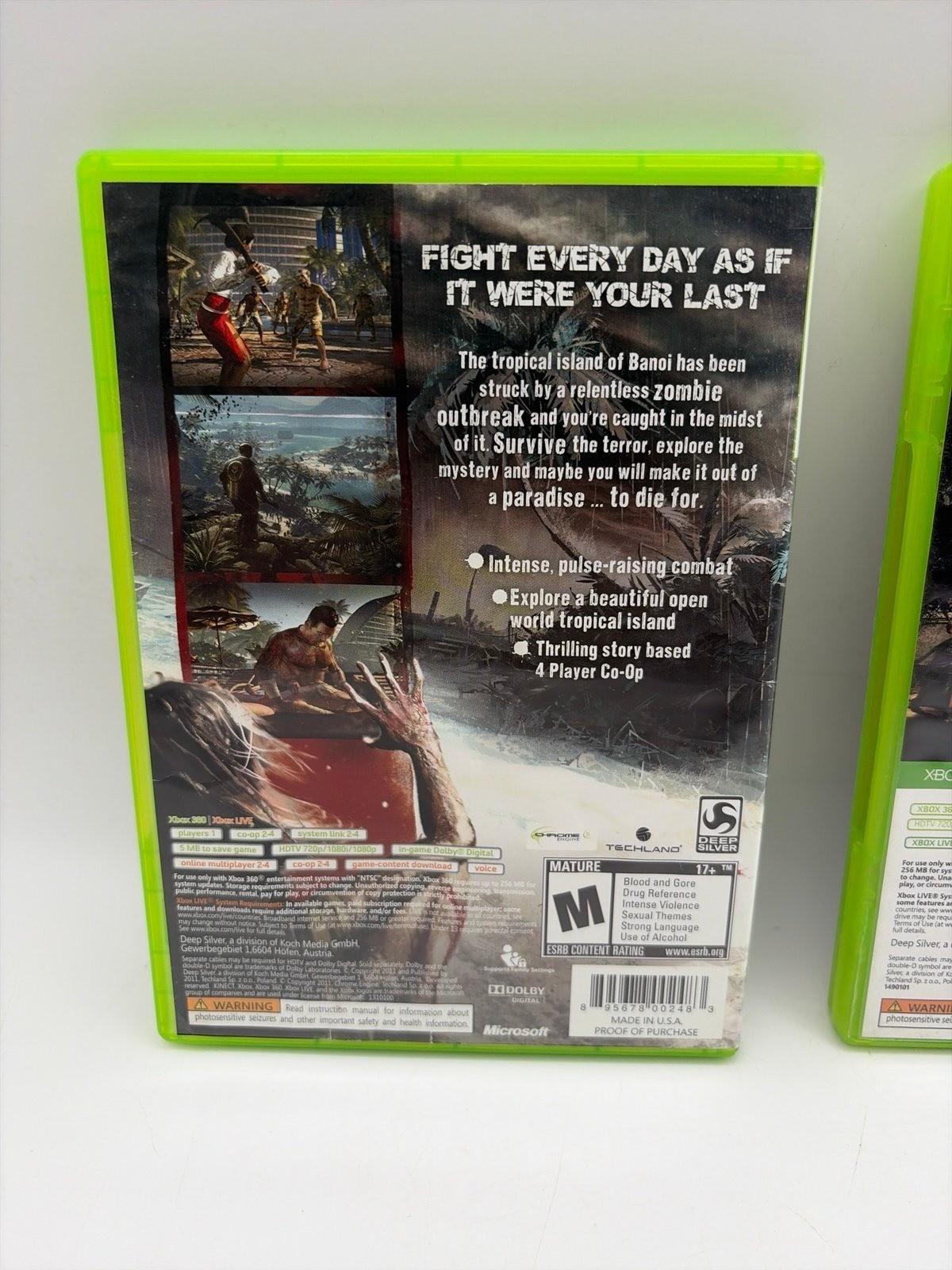 Dead Island & Dead Island Riptide Special Edition Microsoft Xbox 360 Tested Work