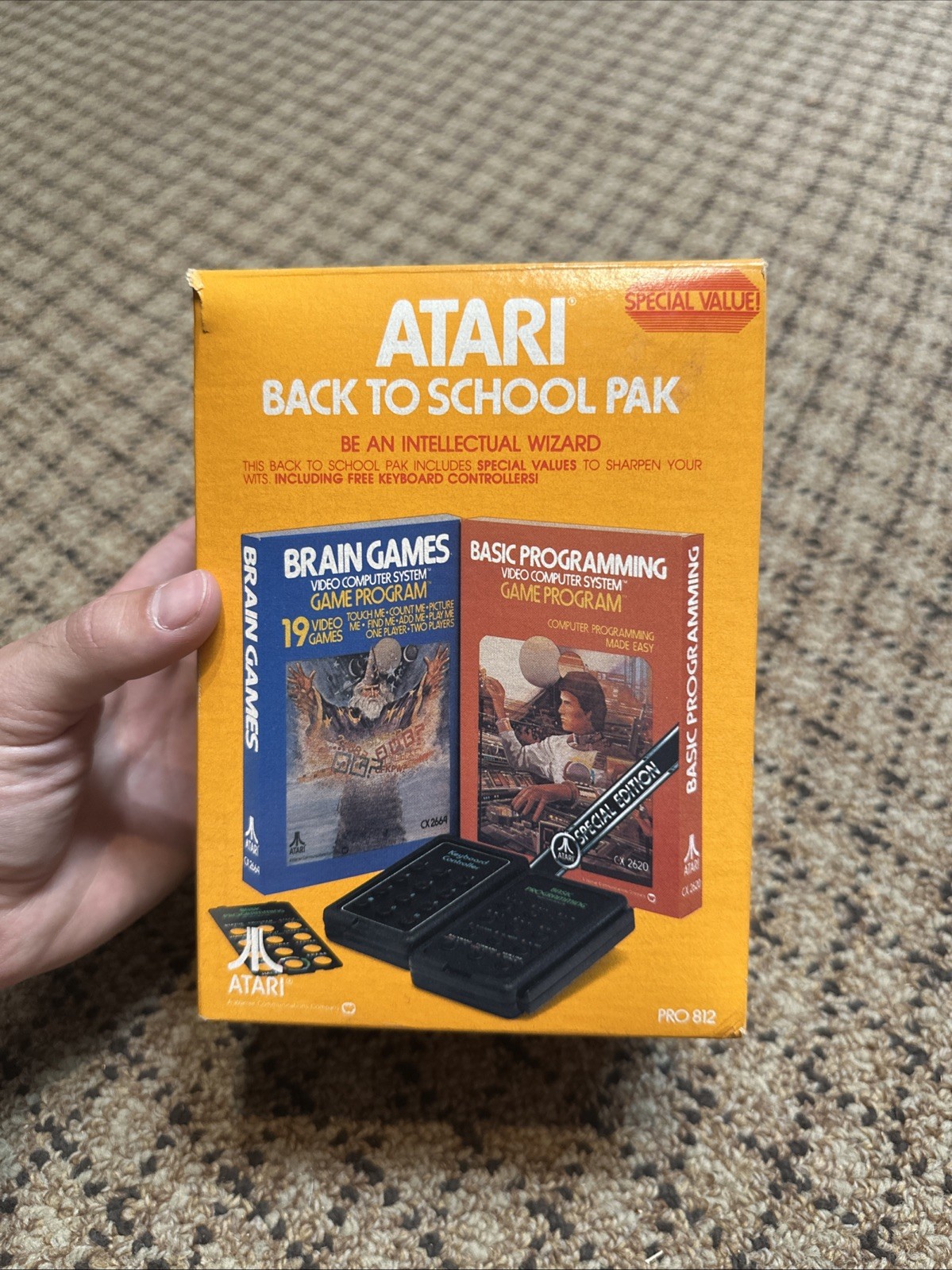 Atari 2600 Back To School Pak Brain Games & Basic Programming With Controllers