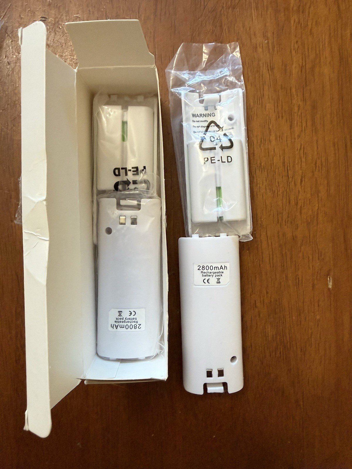 2800mAh Rechargeable Battery for Wii and Wii U Remote Controller 4-Pack