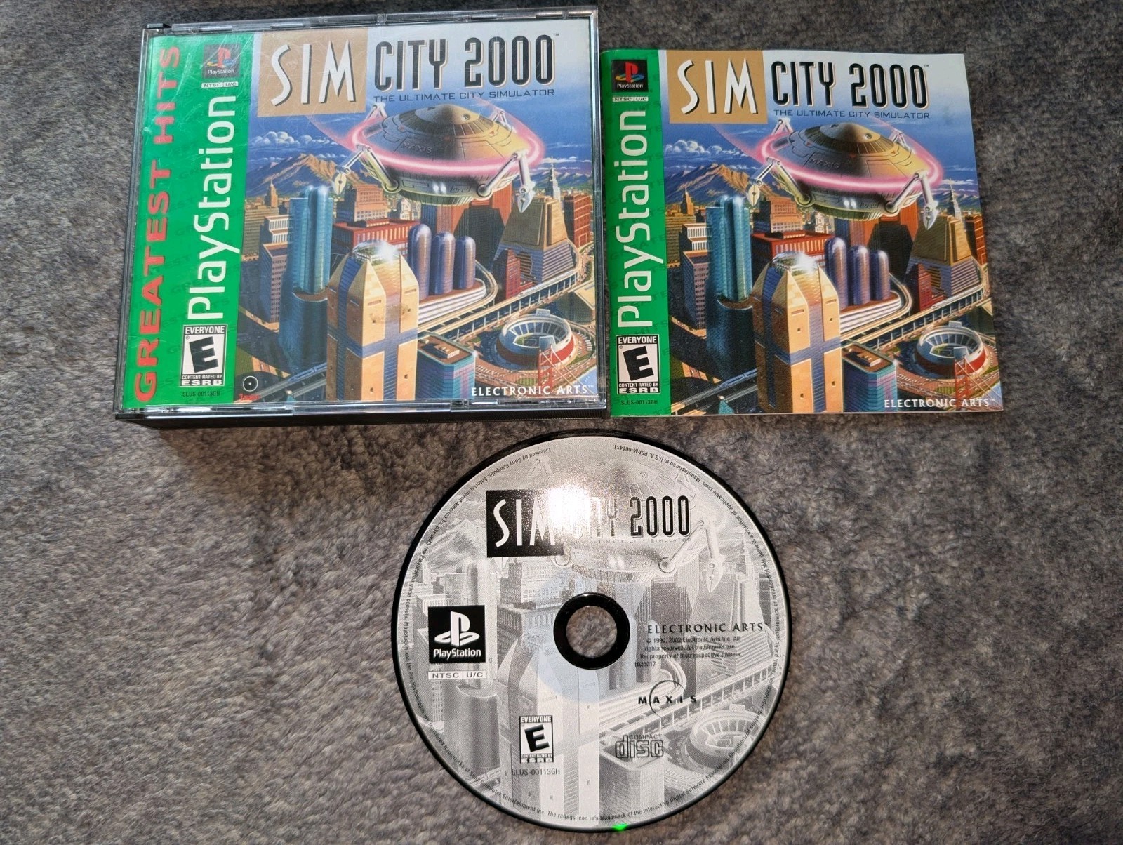 Sim City 2000 GH (Sony Playstation 1 PS1, 1996) CIB/Complete! Tested & Working!