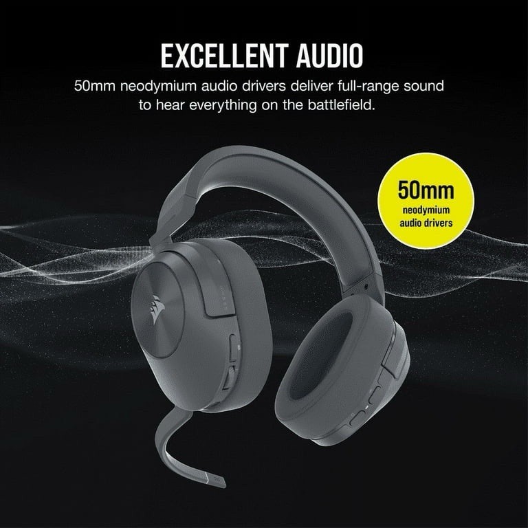 Corsair HS55 Wireless Core Gaming Headset – PC, PS5, Mac, Bluetooth | Gray