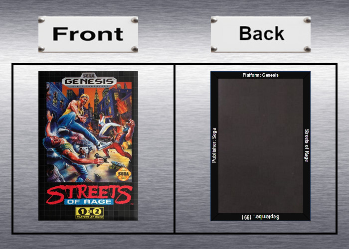 Streets of Rage 1, 2, 3 Video Game Box Art *Genesis* High Quality Magnet