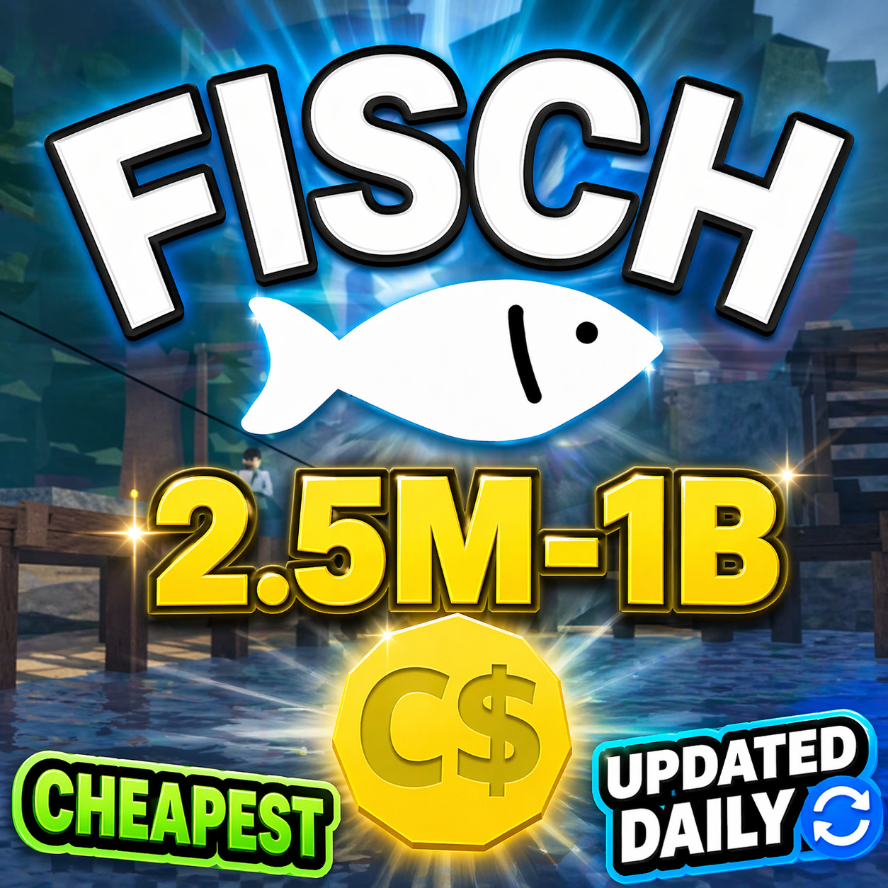 FISCH | 25 S$ – 1000 S$ Coins -🔥Instant Delivery | Cheapest🔥
