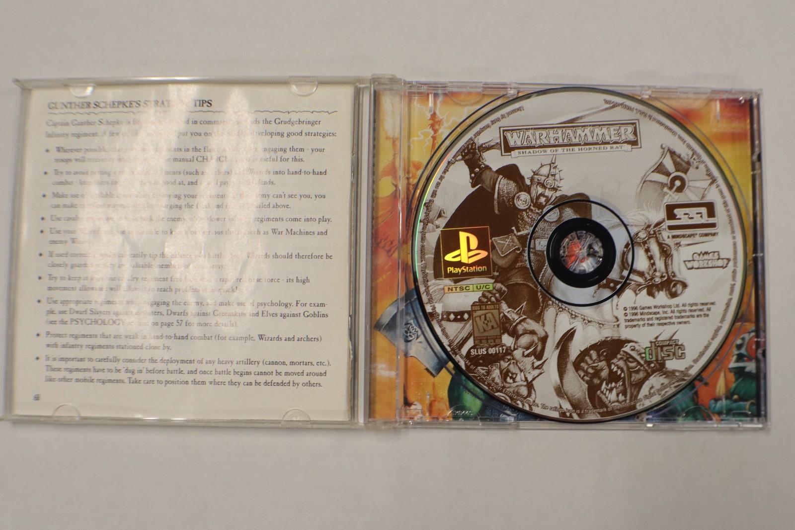 PlayStation Warhammer Shadow of the Horned Rat PS1 Video Game