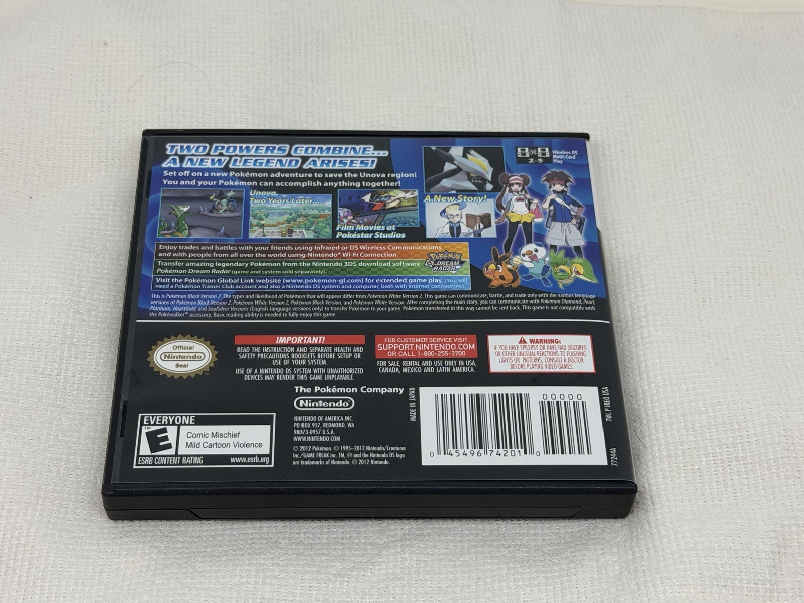 Pokemon Black Version 2 & White Version 2 Nintendo DS Lot Complete CIB Tested