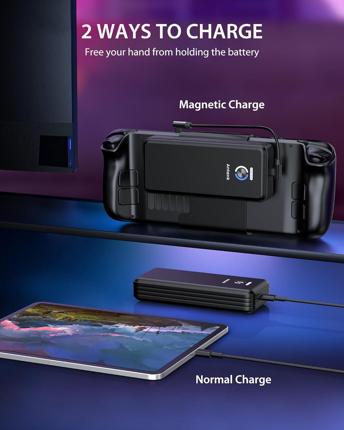 Steam Deck 20000mAh Magnetic Power Bank battery PACK 45W PD 3.0 Fast Charging