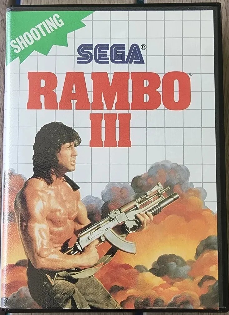 Rambo III (Sega Master System, 1988, US Version) Authentic & Complete!