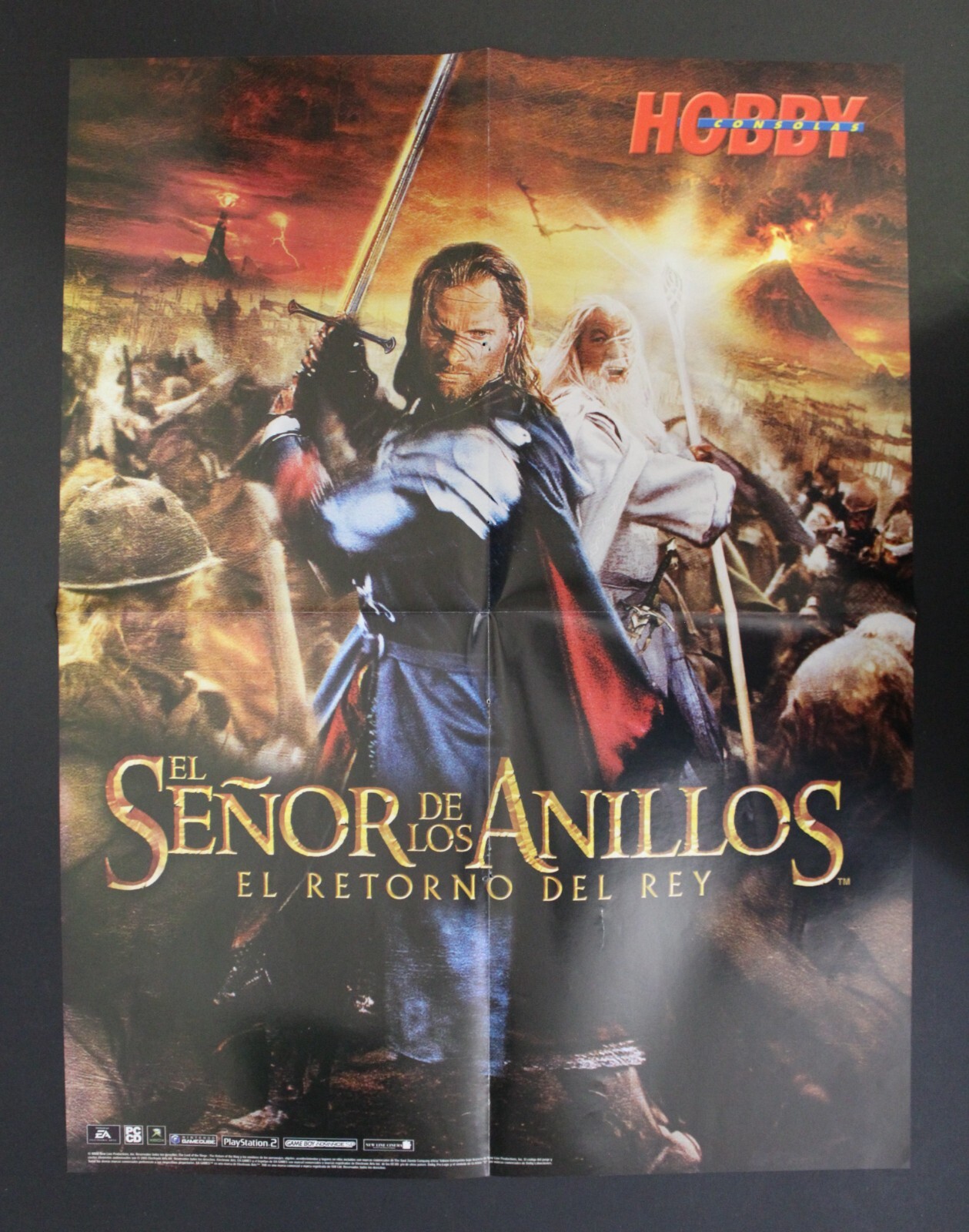 2003 LORD OF THE RINGS RETURN OF KING + GOLLUM Double-Sided Poster 22.4″ x 16.9″