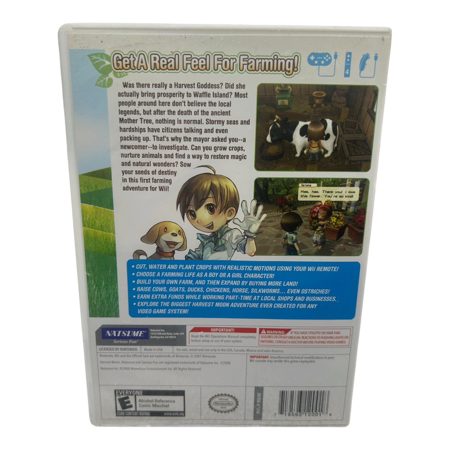 Harvest Moon Tree of Tranquility Nintendo Wii Game CIB Manual