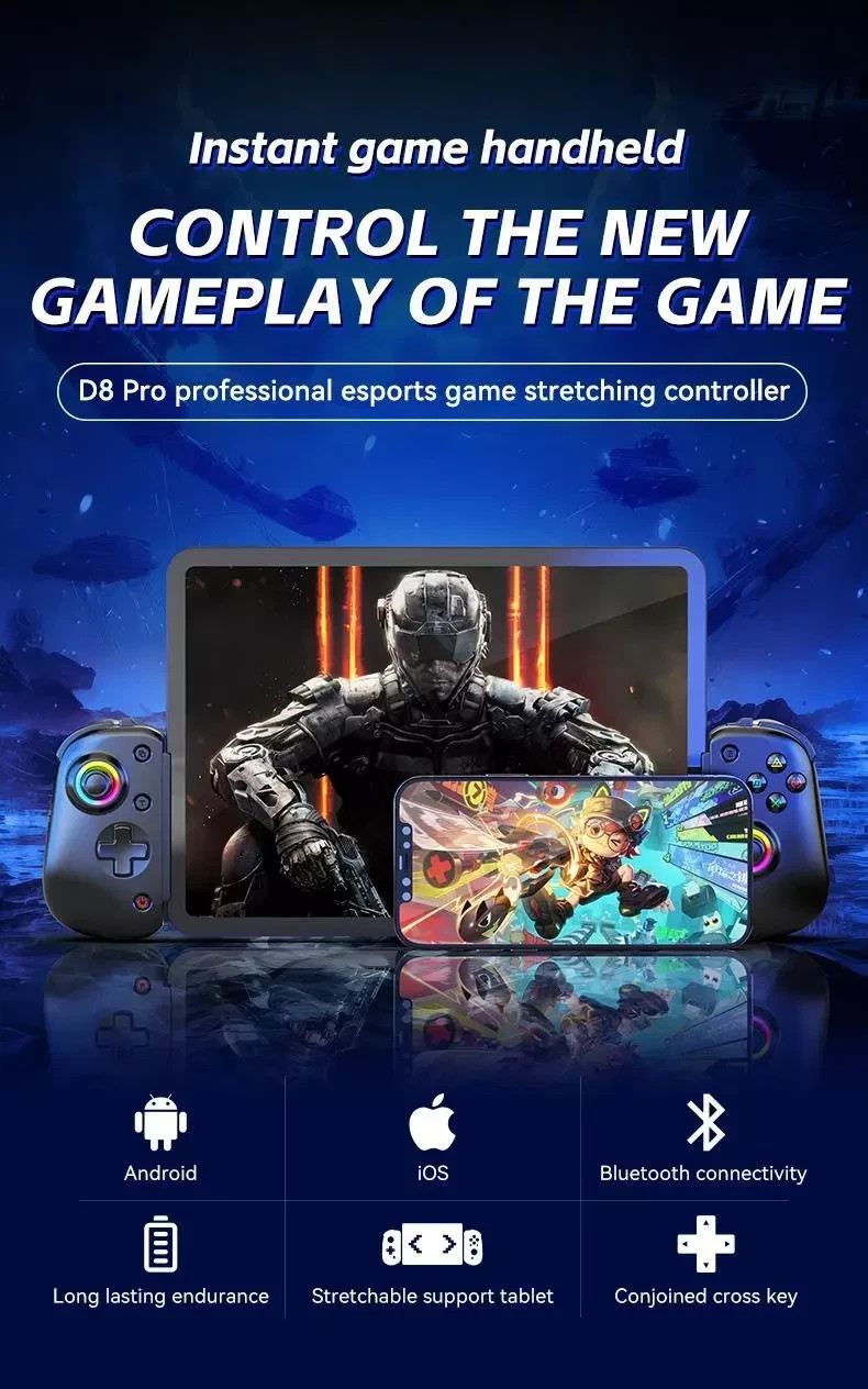 BSP D8 PRO Wireless Bluetooth Controller iOS Android Tablet PC Switch NEW NICE