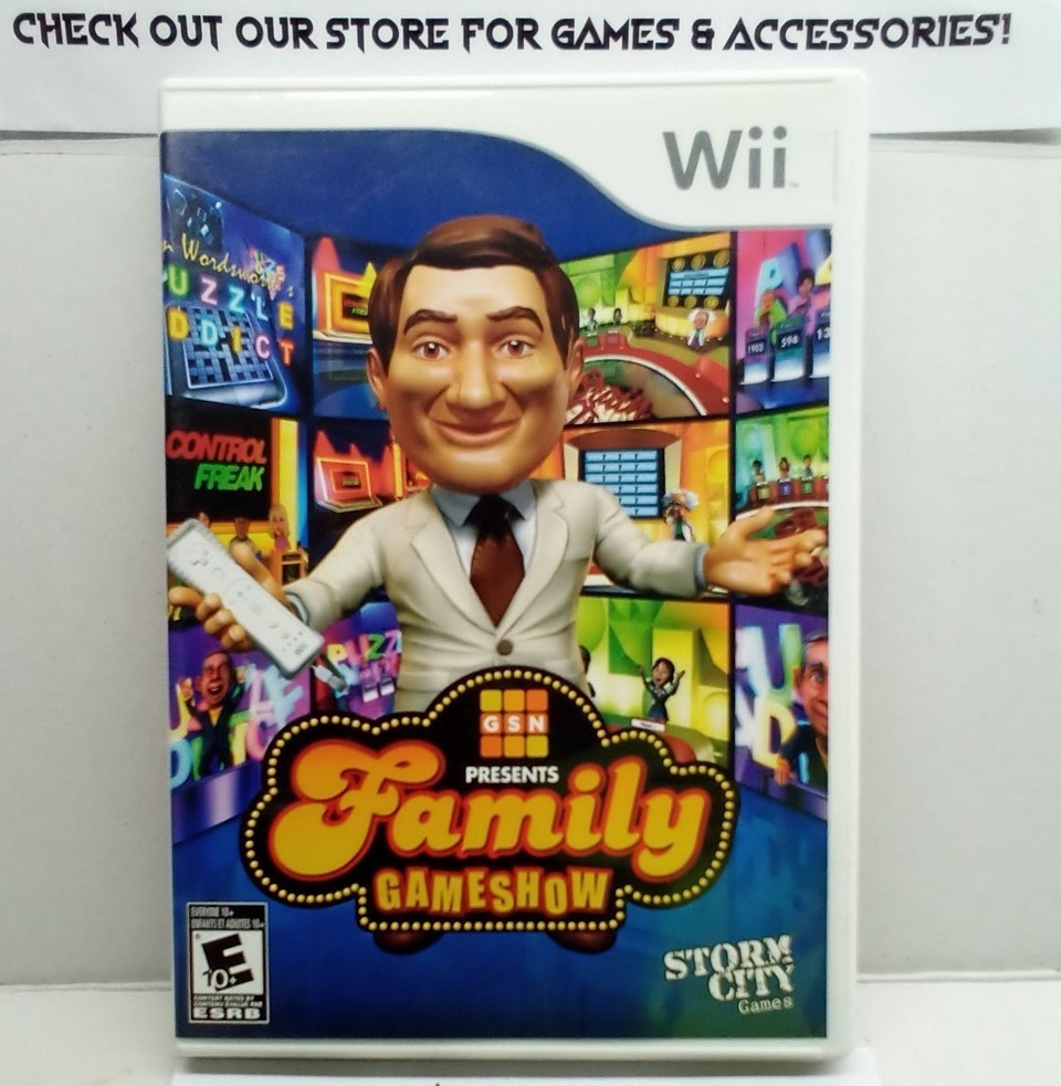 GSN Presents: Family Gameshow (Nintendo Wii, 2010) Complete Tested Working