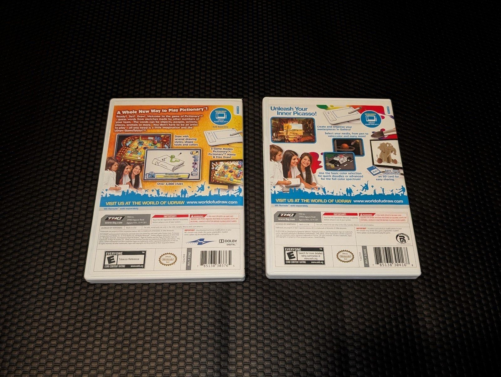 Nintendo Wii uDraw Tablet Drawing Accessory Bundle W/ Studio + Pictionary Games