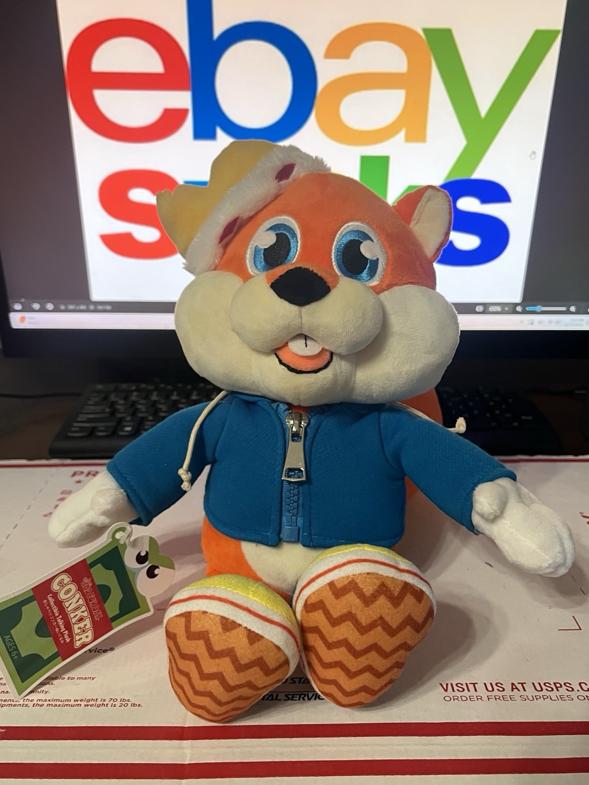 Conker Talking Plush Figure w/ Removable Crown Conker’s Bad Fur Day; Sound Works