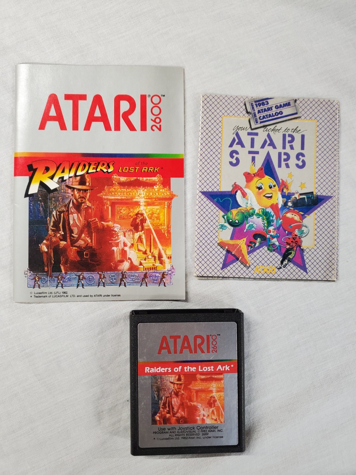 Raiders of the Lost Ark (Atari 2600, 1982) Complete In Box CIB (B043)