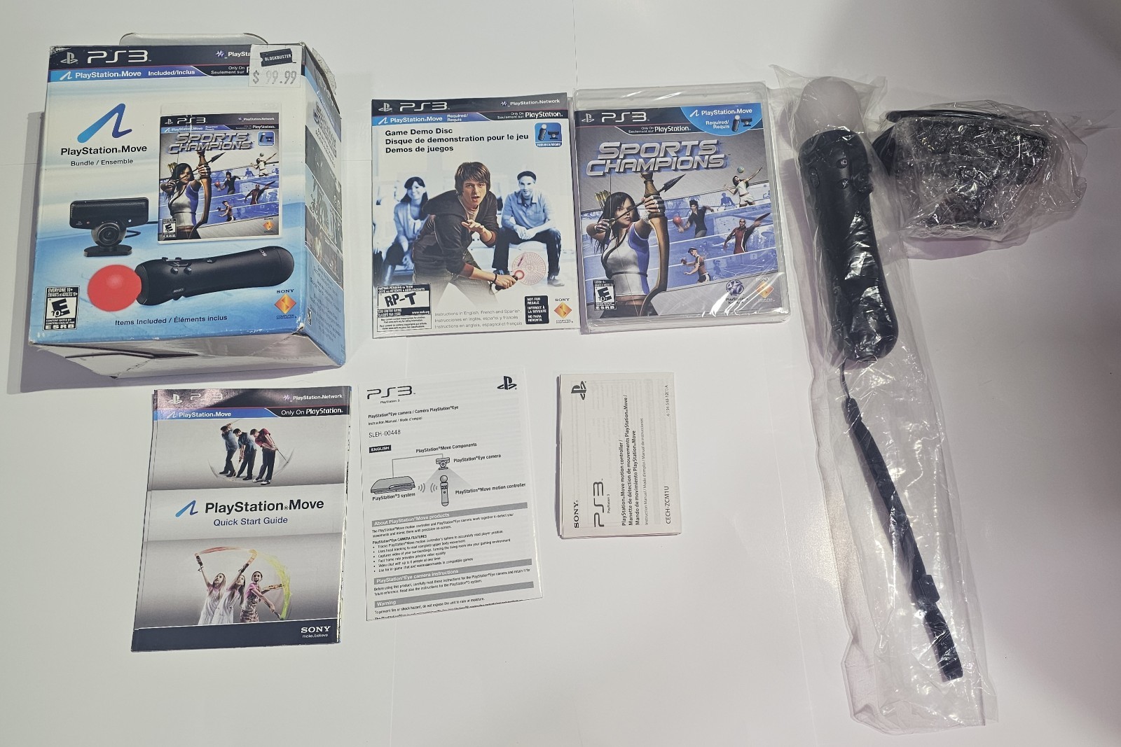 Sony PlayStation Move Bundle PS3 Motion Controller PS EYE Camera Sport Champion