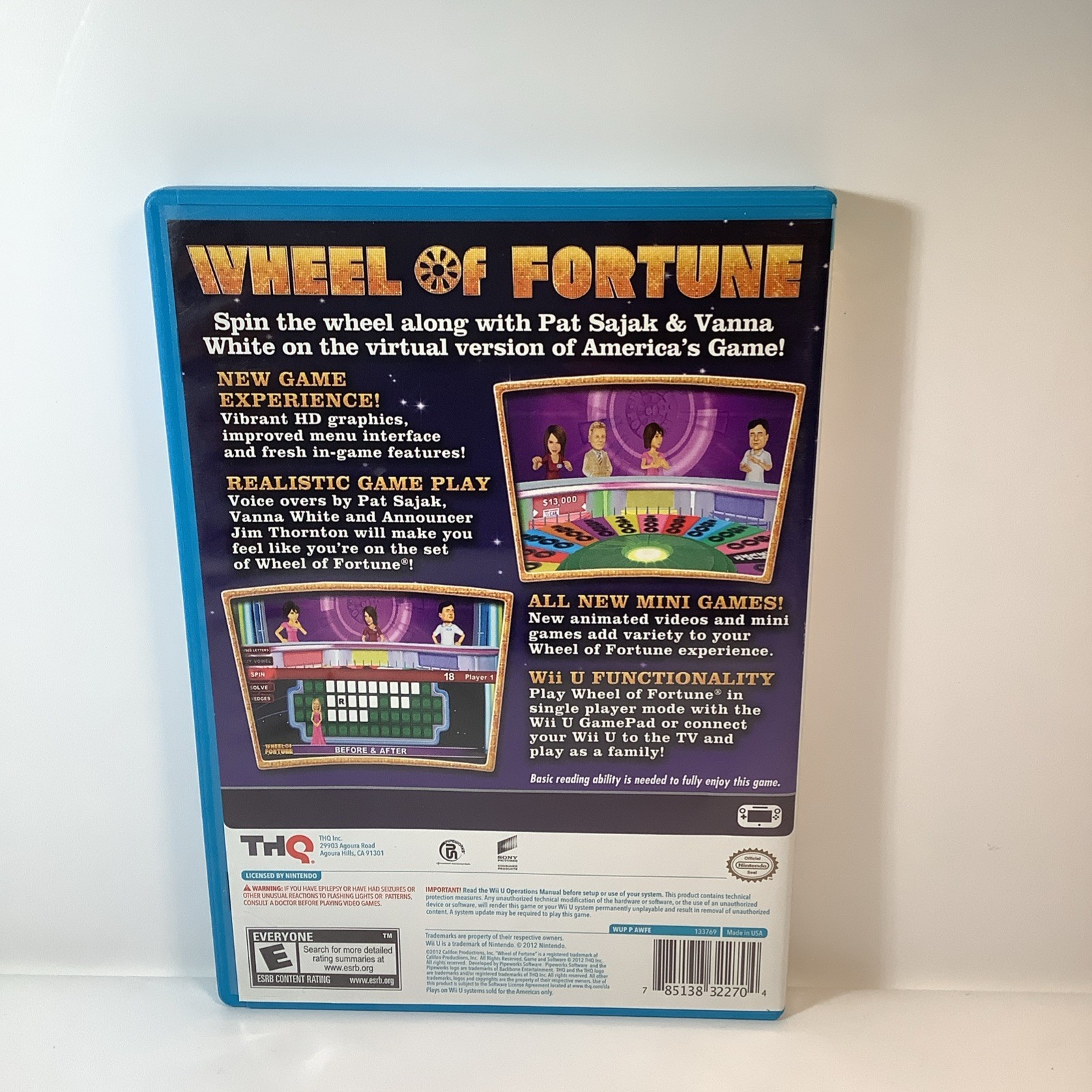 Wheel of Fortune (Nintendo Wii U, 2012) CIB Complete