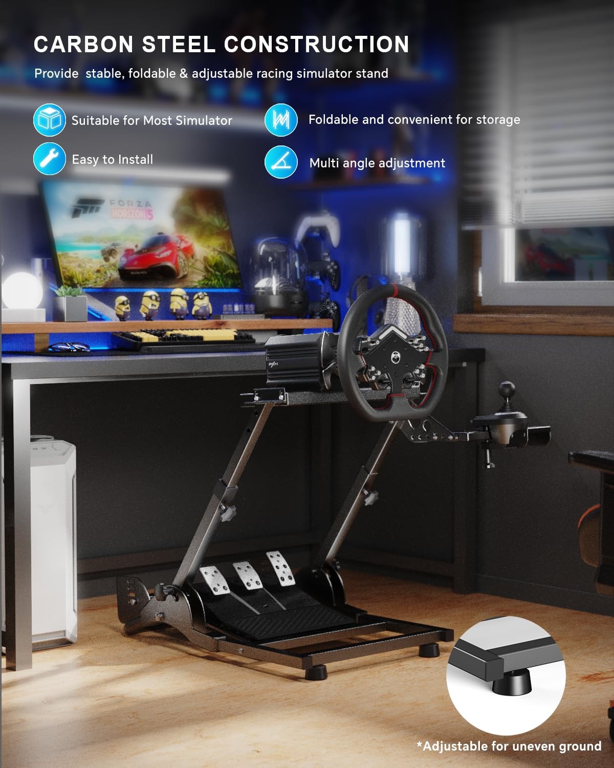 Steering Wheel Stand – A10 Foldable&Adjustable Racing Wheel Stand
