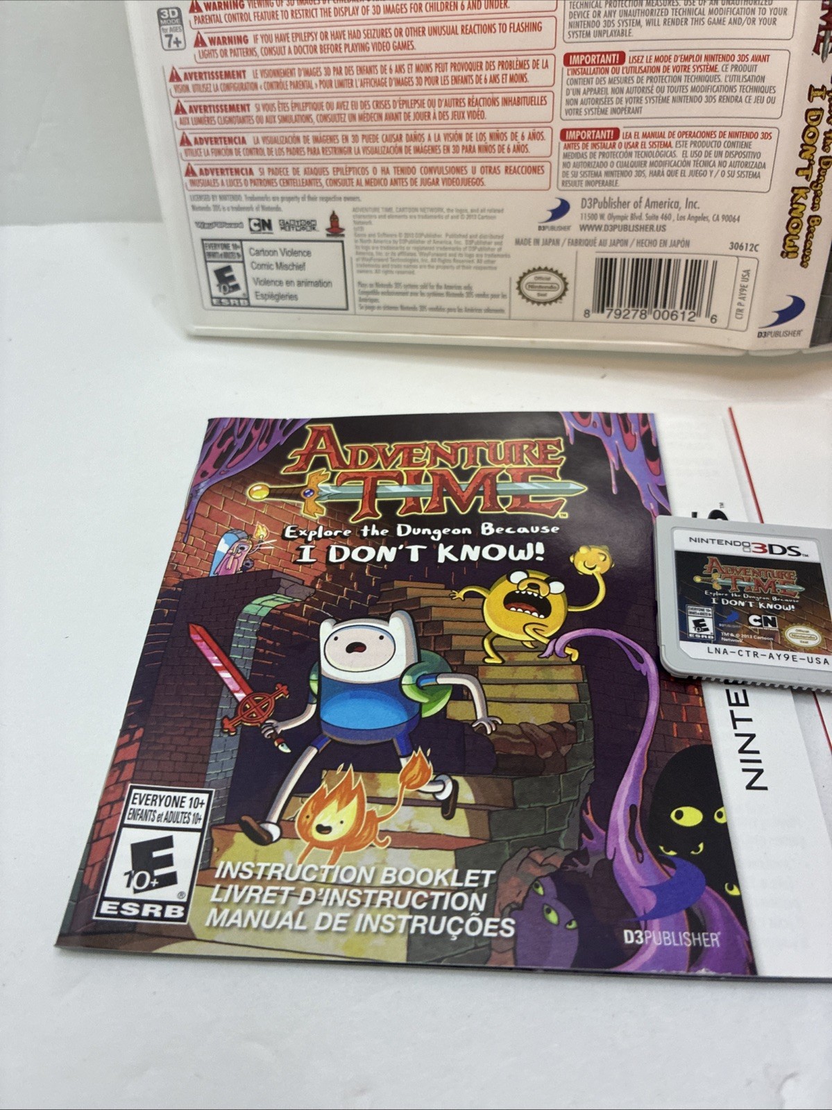 Adventure Time Explore the Dungeon Because I Don’t Know! Nintendo 3DS 2DS CIB