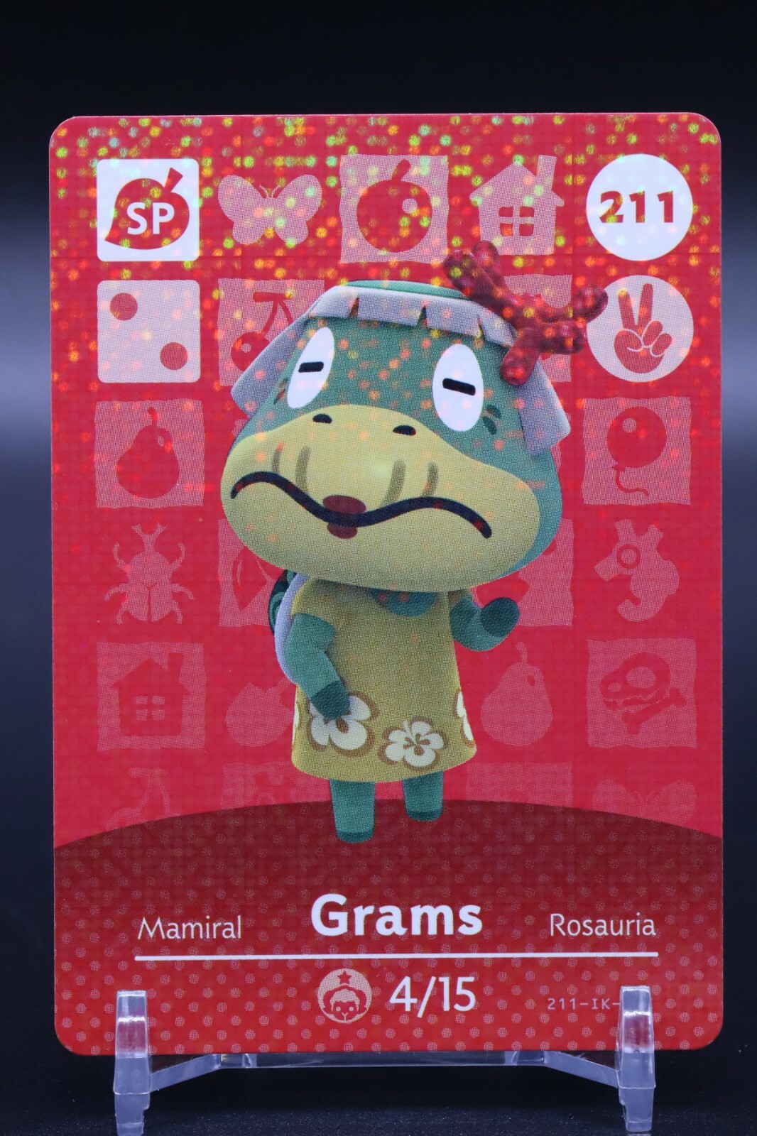 Grams # 211 Animal Crossing Amiibo Card AUTHENTIC Series 3 NEW NEVER SCANNED!