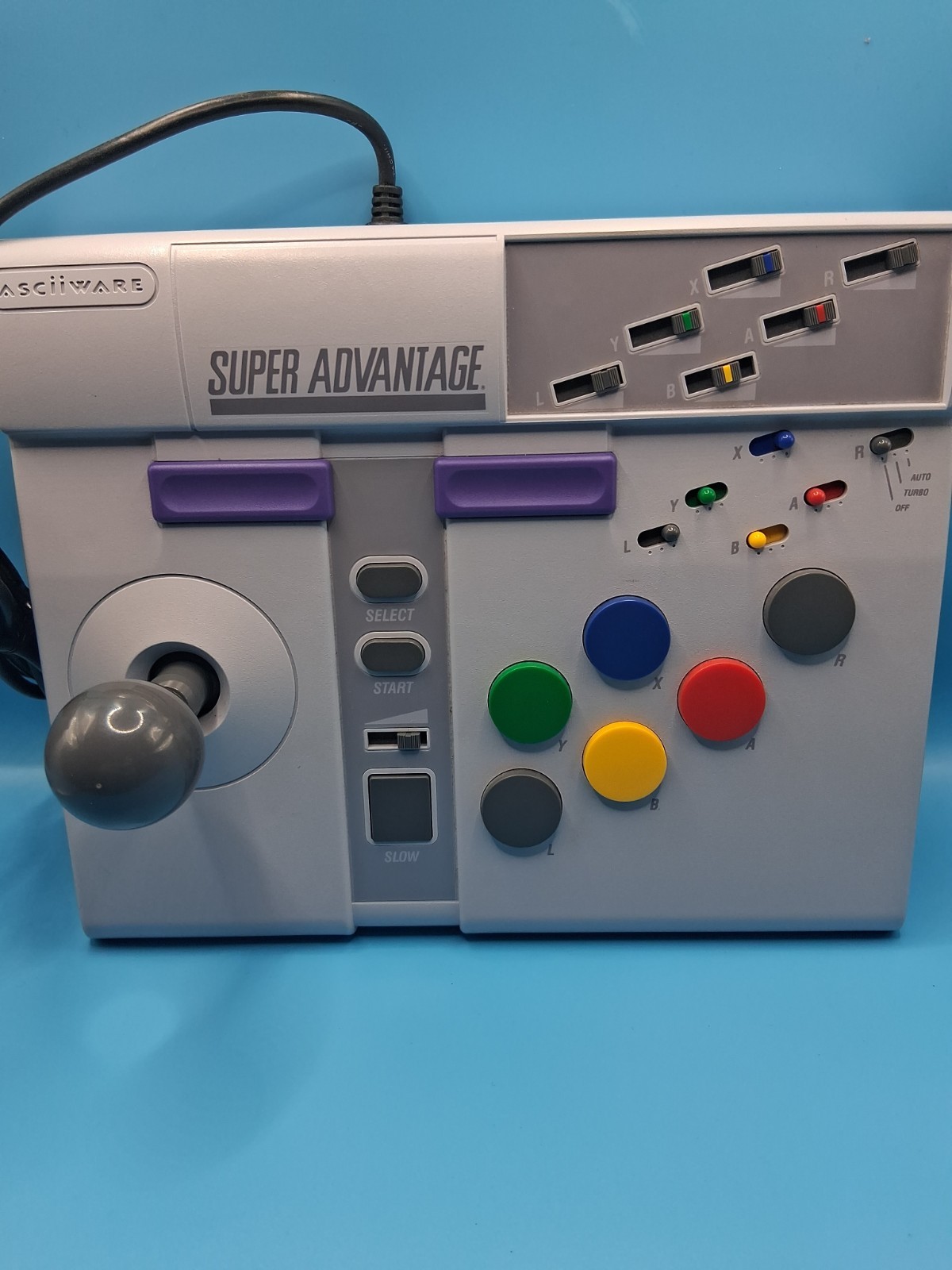 With Box Super Advantage Arcade Stick Controller – Super Nintendo SNES Complete
