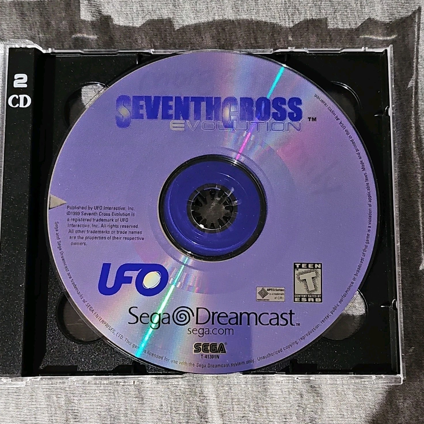 UFO Interactive Seventh Cross: Evolution Sega Dreamcast. disk only tested works