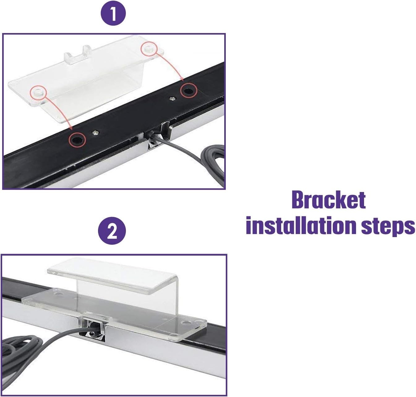 Sensor Bar for Wii, Replacement Wired Infrared Ray Sensor Bar for Wii U Console