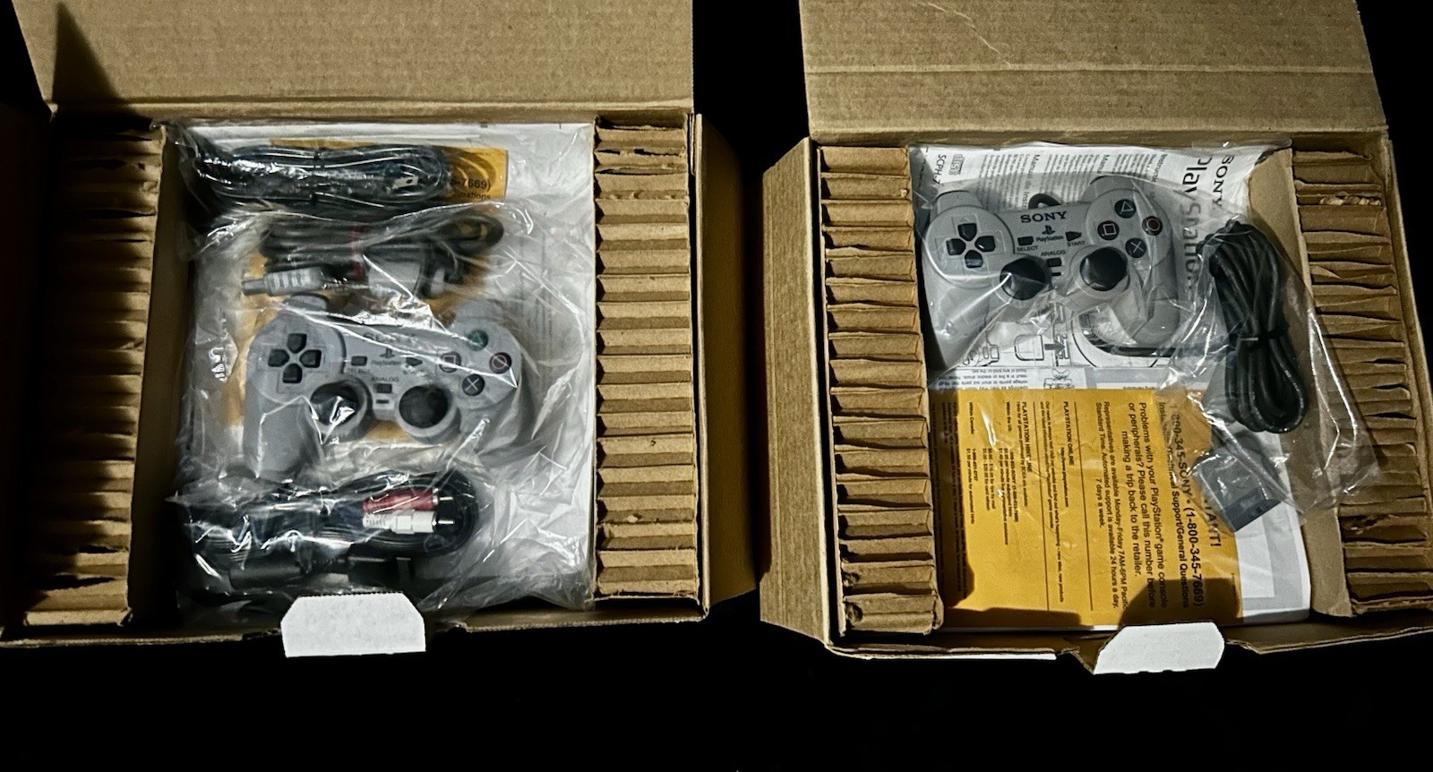 (TWO) SONY PLAYSTATION 1 CONSOLE SETS FULLY SERVICED BY SONY (ULTRA RARE)