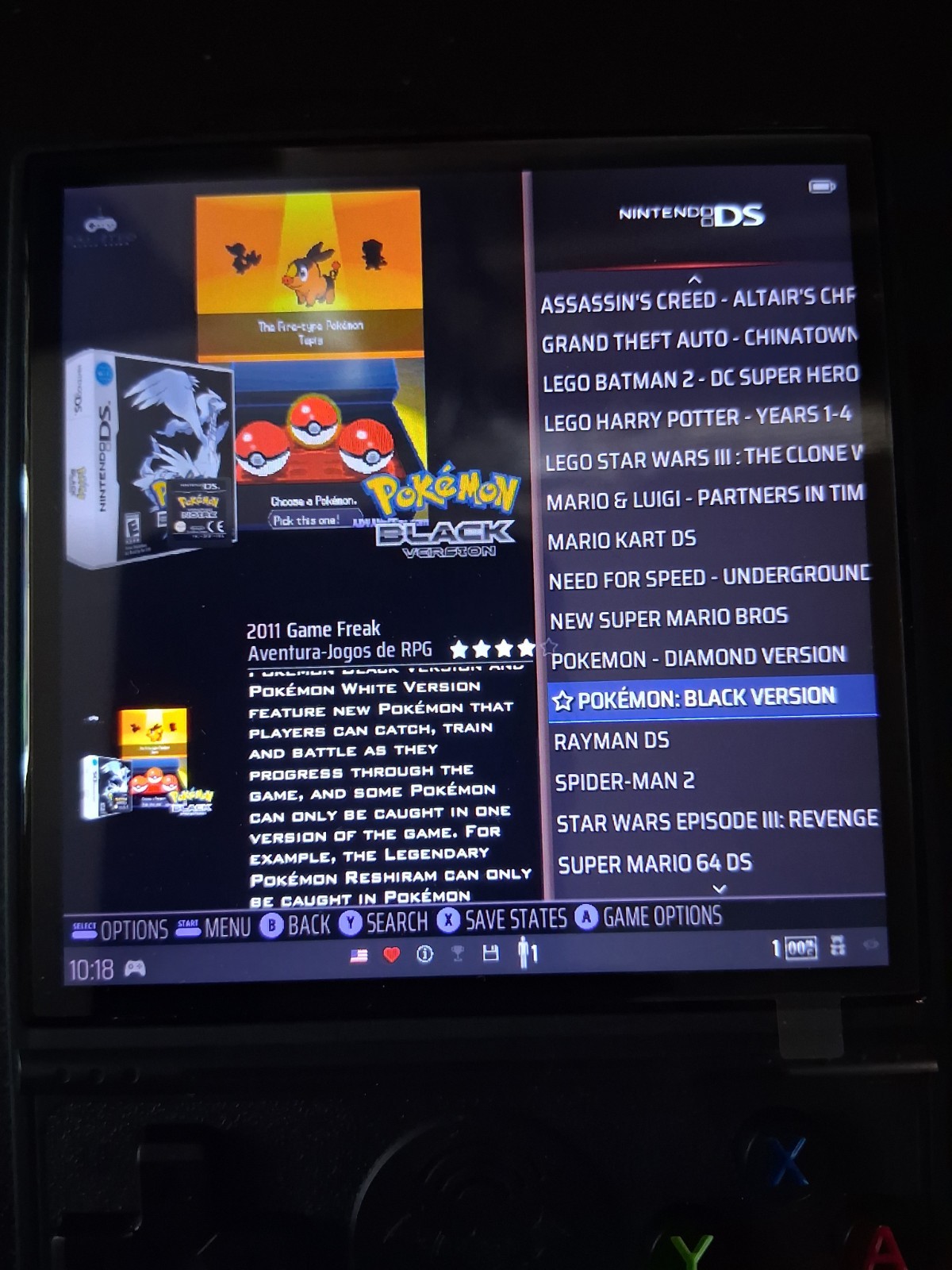 4″ Screen Handheld Console With Pokemon Retro Collection & 10k+ Legendary Games