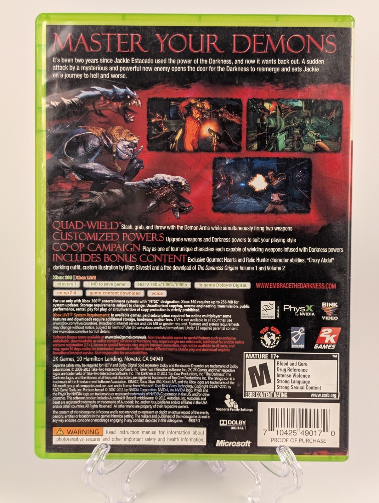 The Darkness 2 II Limited Edition (Xbox 360) ➡️CIB – Tested – Near Mint 📀!