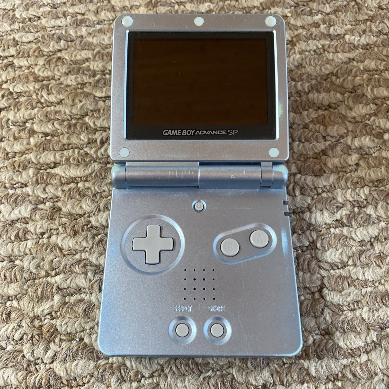 Nintendo Game Boy Advance SP AGS-101 Pearl Blue Handheld Console with Charger