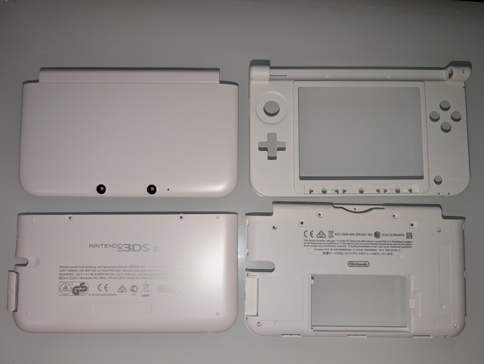Nintendo 3DS XL Shell Replacement Original OEM Red Black White Restoration Kit