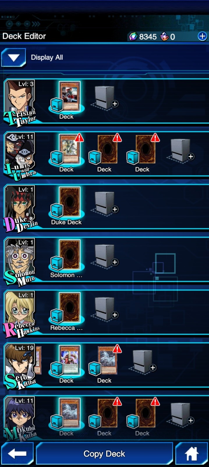 YU GI OH DUEL LINKS IOS, ANDROID, 111 characters, ,9485 gems, 21 decks, 821 box