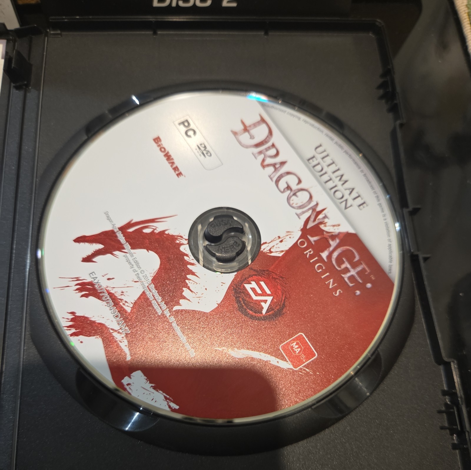 DRAGON AGE: ORIGINS (MA15+) ULTIMATE EDITION PC DVD ROM INCLUDES MANUAL, 2x disc
