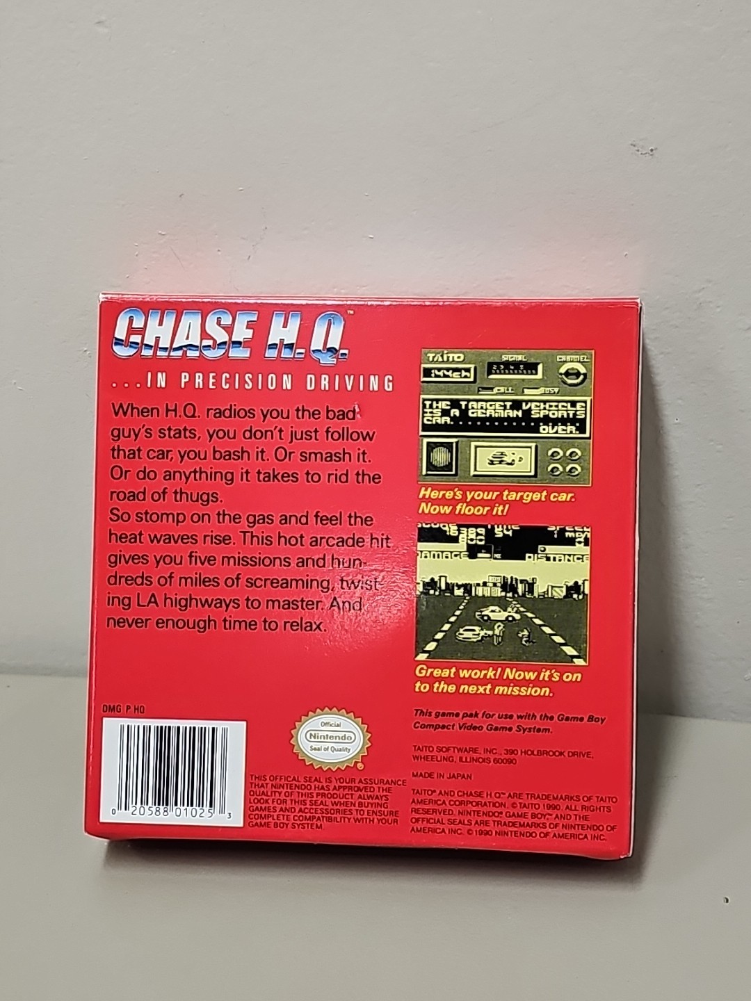 Gameboy CHASE H.Q. HQ Nintendo Game Boy BOX ONLY