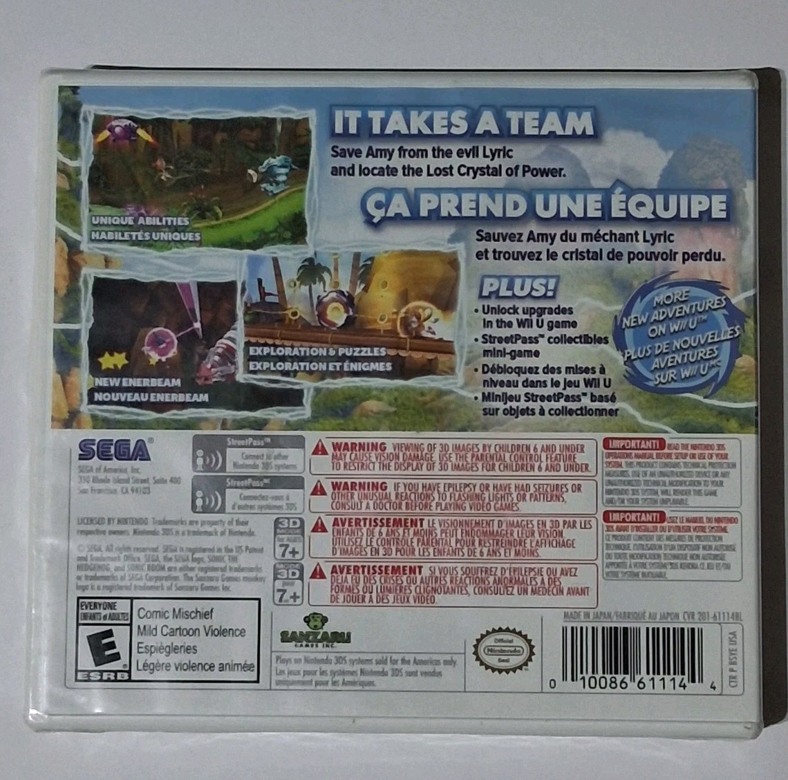 Sonic Boom: Shattered Crystal Nintendo 3DS New & Factory Sealed 2014