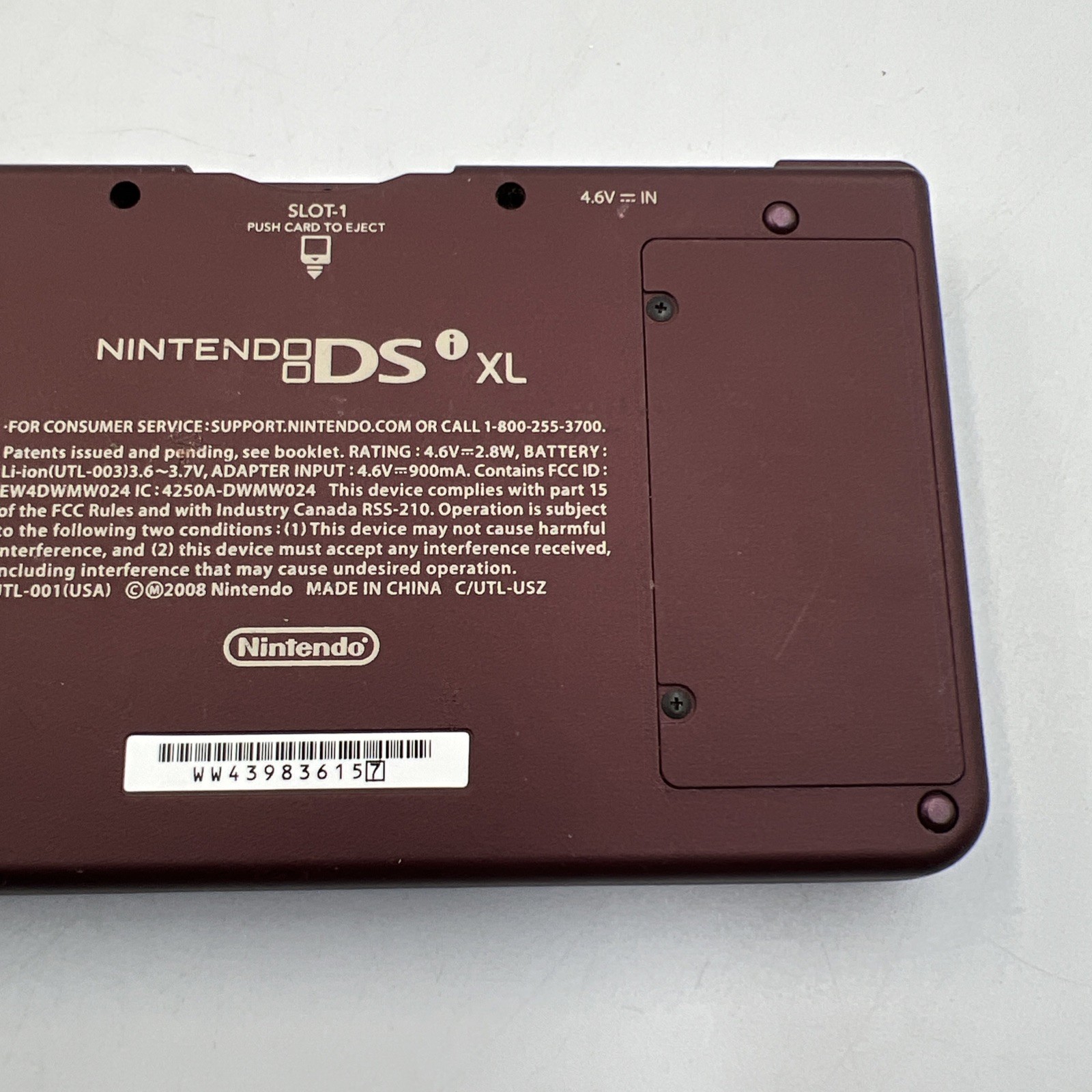 Nintendo DSi XL Burgundy Handheld Console Tested and Working – Console Only –