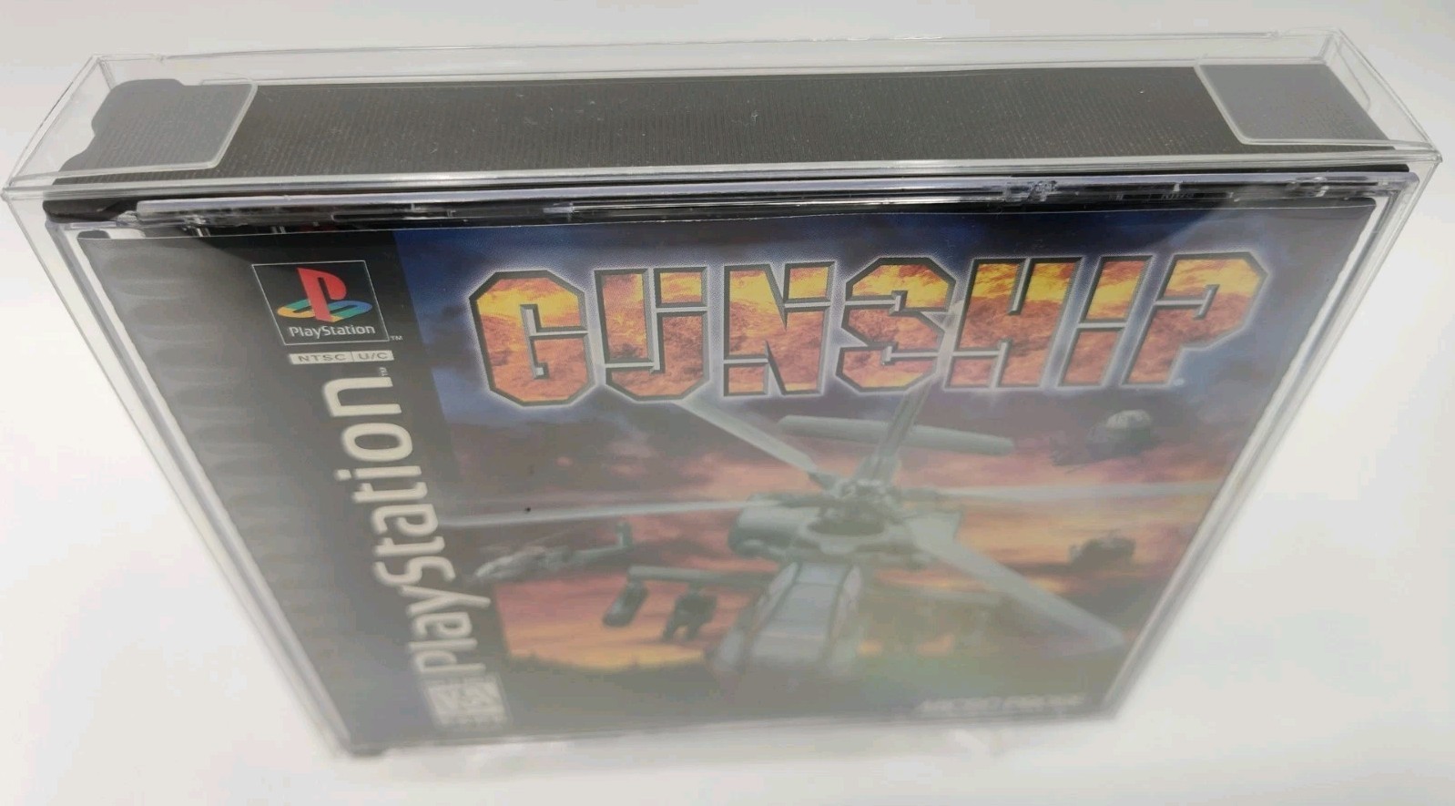 Gunship (PS1, 1996) *CIB w/ Reg Card + Case Protector* NM* Black Label* Tested!