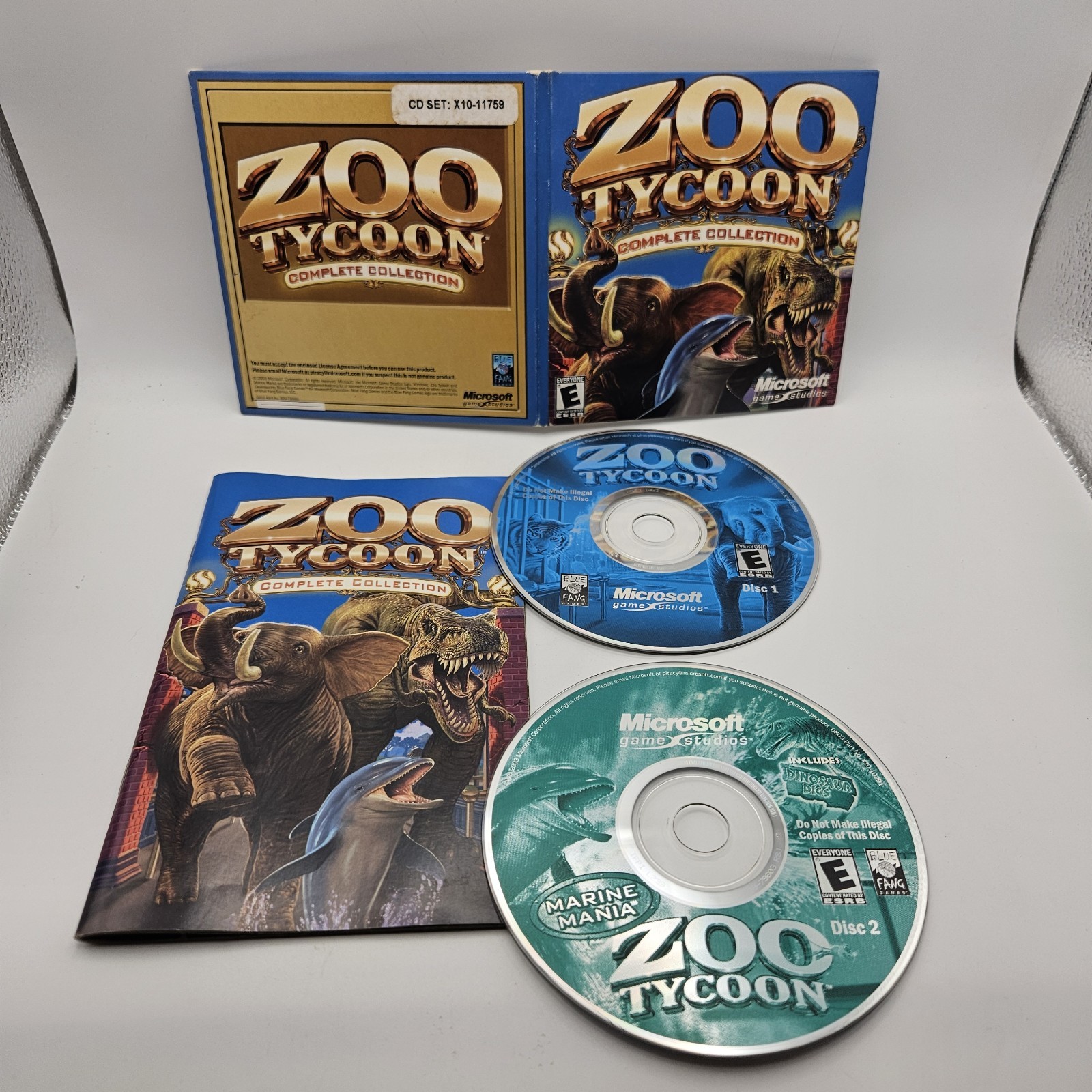 Zoo Tycoon: Complete Collection (PC, 2003) 2-Disc Set, W/ Manual, Tested