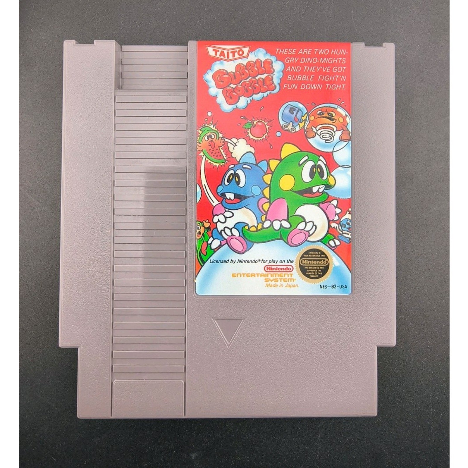 Vintage Bubble Bobble Nintendo NES Game & Manual