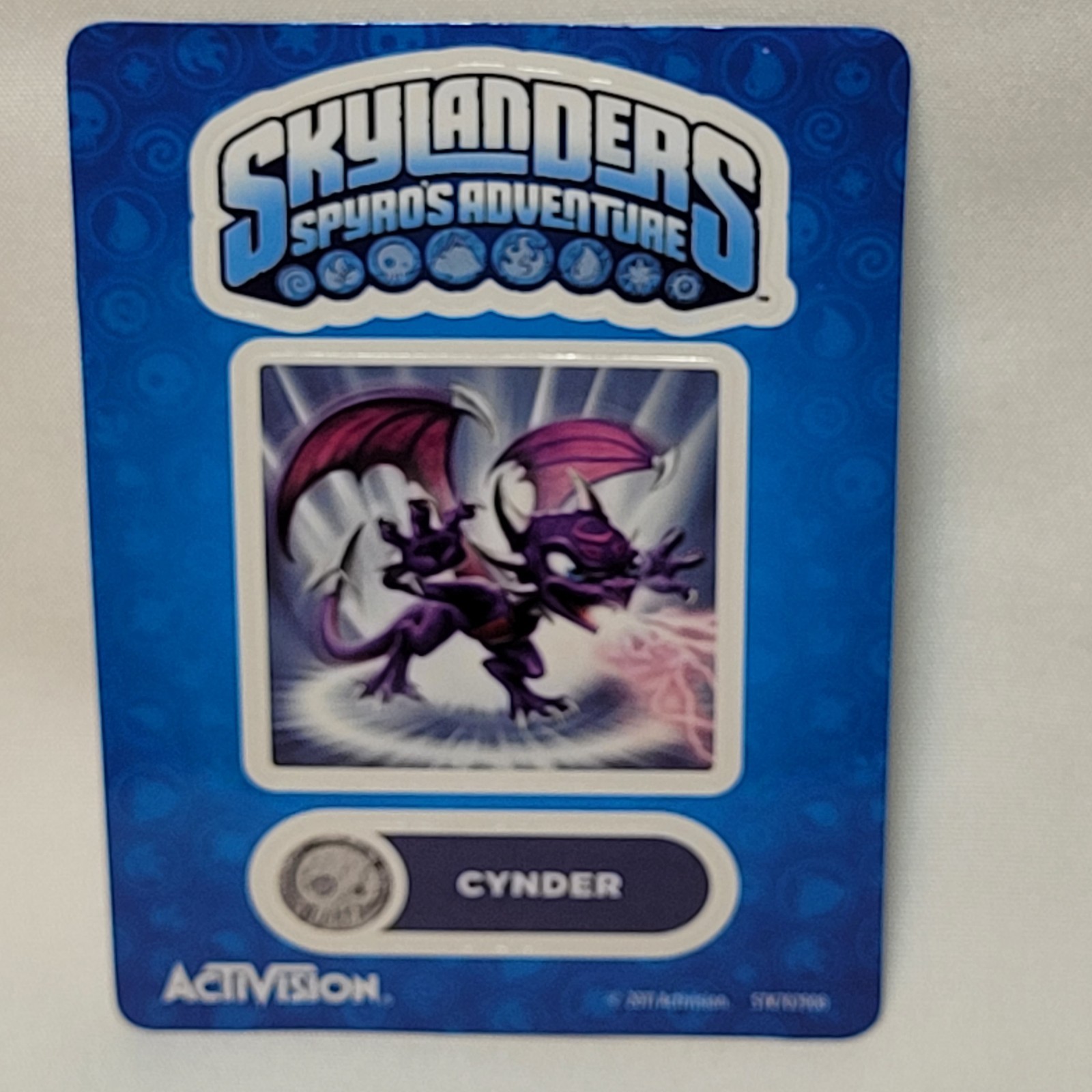 Skylanders Spyro’s Adventure CYNDER Figure With Trading Card Sticker + Web Code