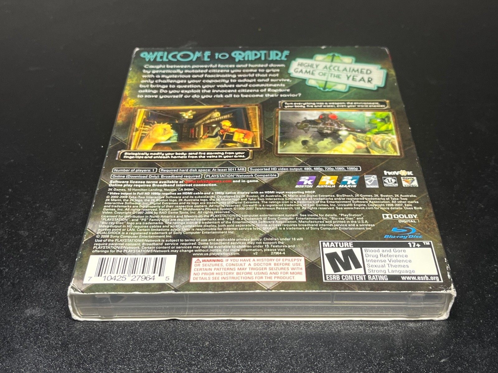Bioshock (2K Games) Playstation 3 PS3 SEALED🔥RARE First Print with Slipcover 🔥