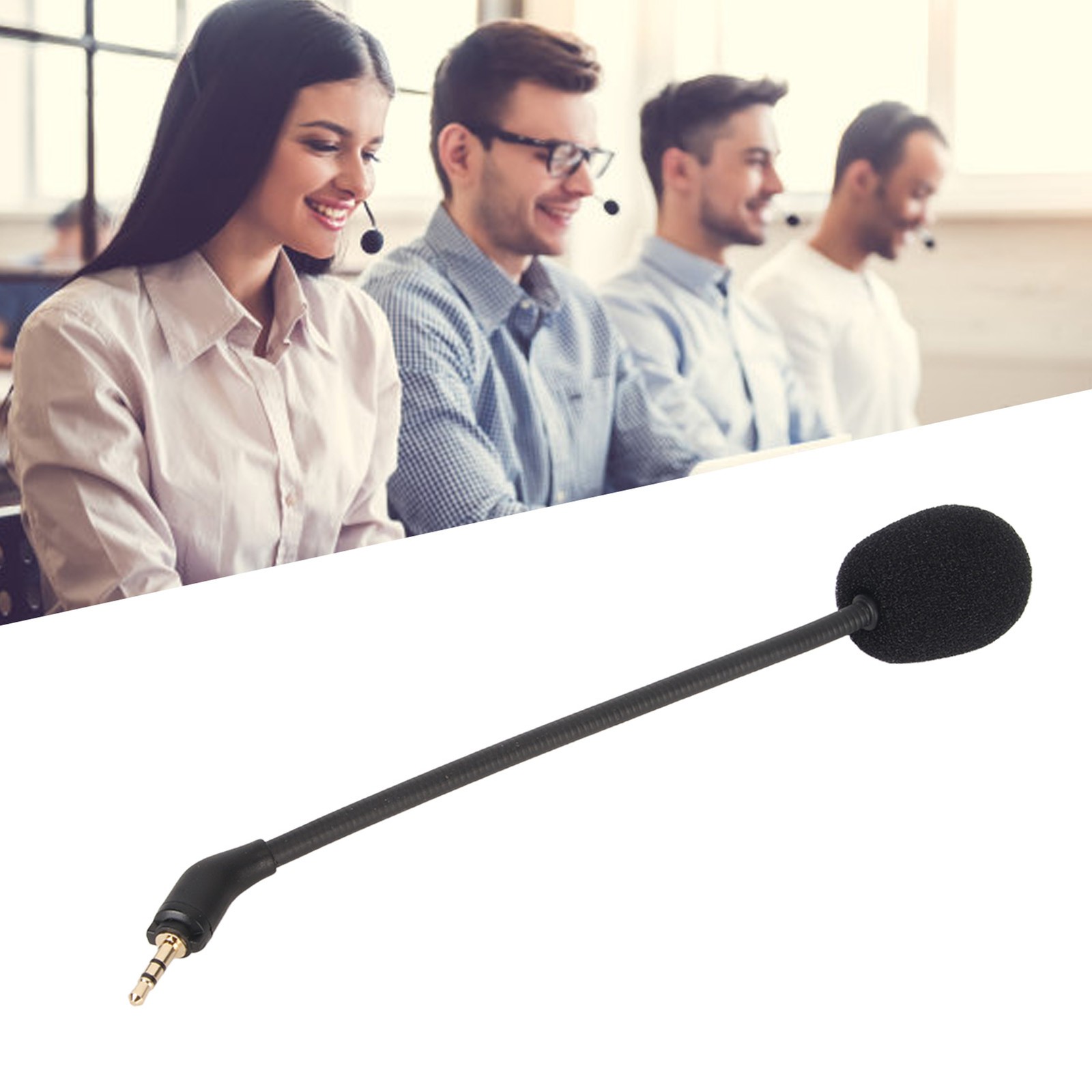 ｀Mic Replacement Noise Reduction Plug And Play 2.5mm Detachable Boom Mic For New