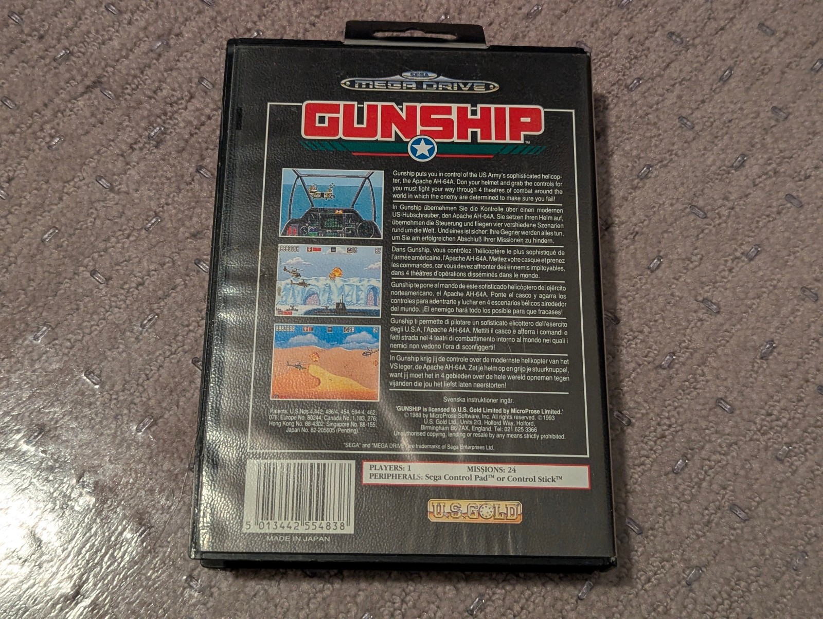 GUNSHIP – Sega Mega Drive – PAL – 1988 – Boxed Complete – Tested! Genesis
